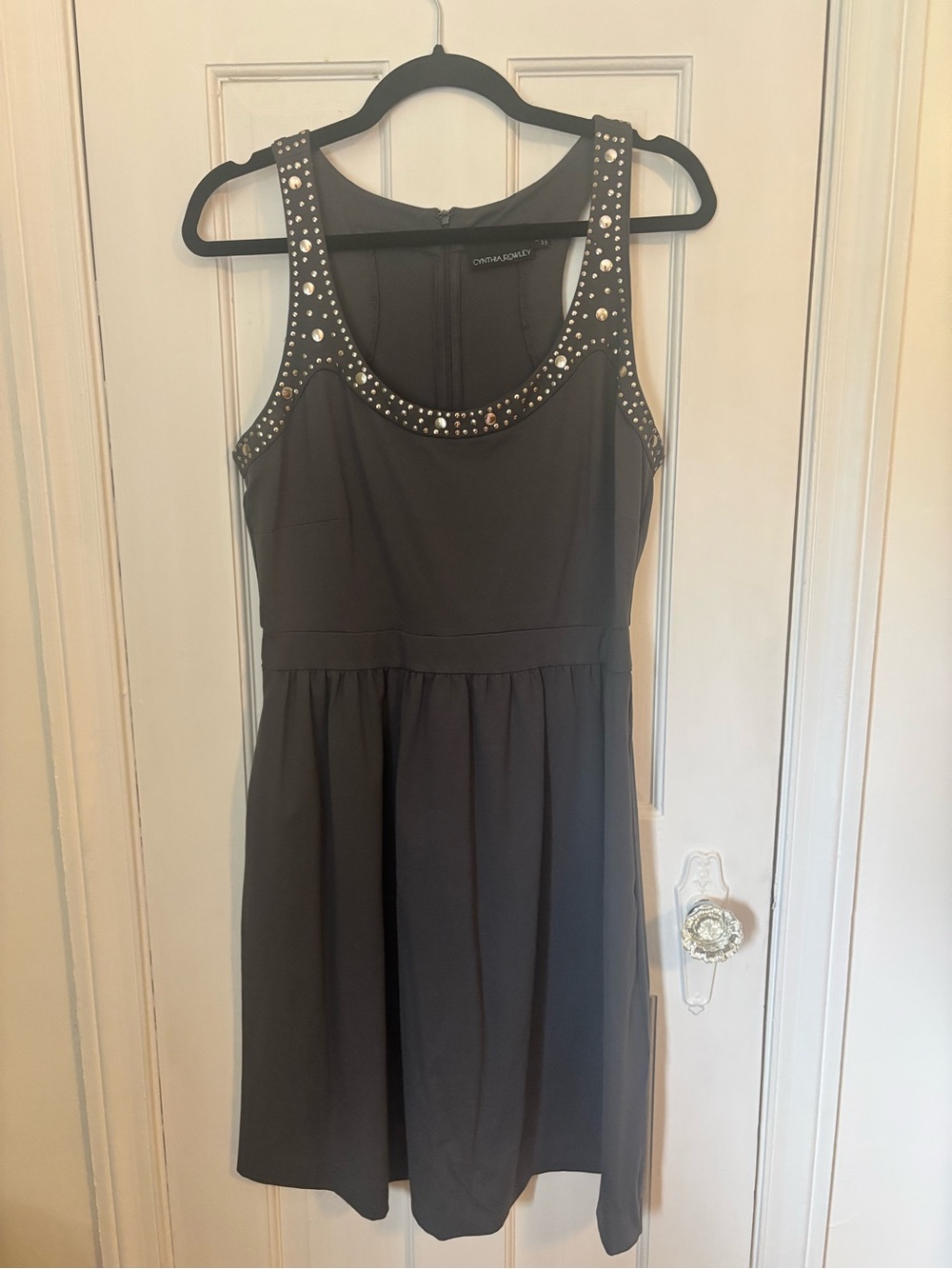Cynthia Rowley Grey Embellished Dress w/ pockets
